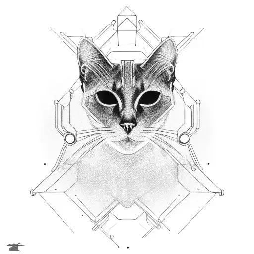 A Sleek Black Cat Wearing A Futuristic Cybernetic Collar