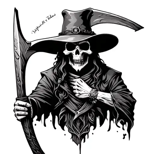 Texas Grim Reaper With Scythe