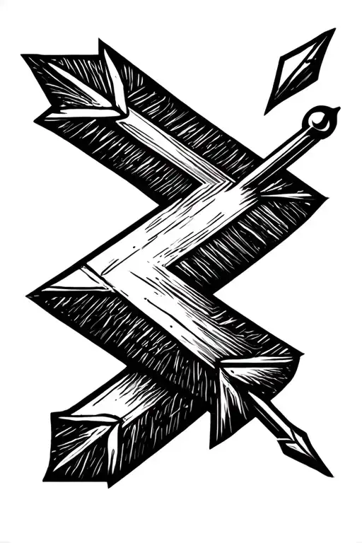 Arrow Piercing A Domino