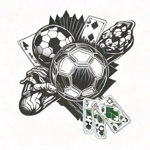 A Poker Hand Holding A Soccer Ball Instead Of Cards