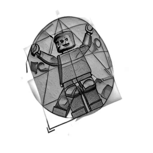 A Lego Man In A Circle