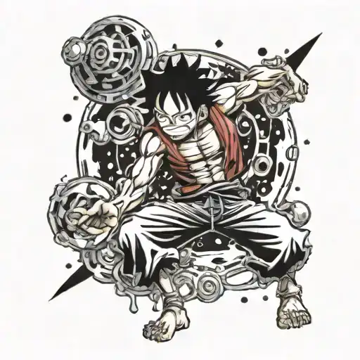 Luffy Gear 5 In A Moon