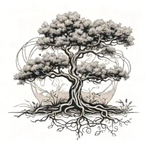 A Serene Forest Scene With A Hidden Therapy Symbol Intertwined With The Branches Of An Olive Tree