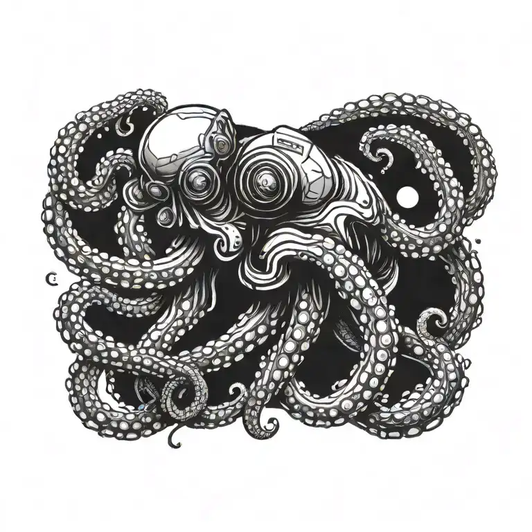 Octopus Holding An Astronaut