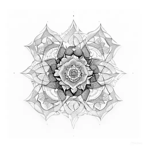 Incorporate A Mandala And Geometria Sagrada Into A Floral Design