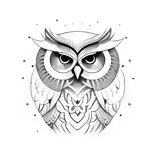 An Owl Wearing A Suit Of Bones And Holding A Quill Pen