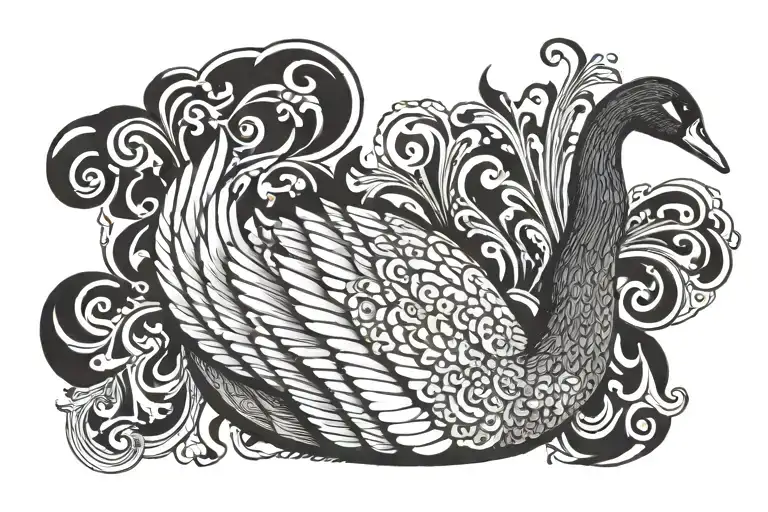 Black And White Swan