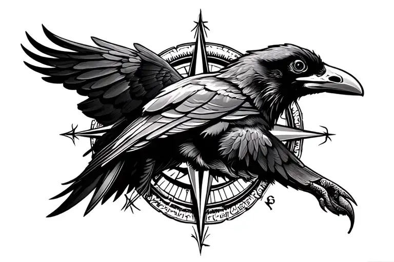 Ravens And Compass