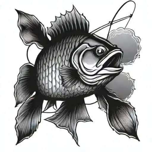 Fishing Tattoo Design