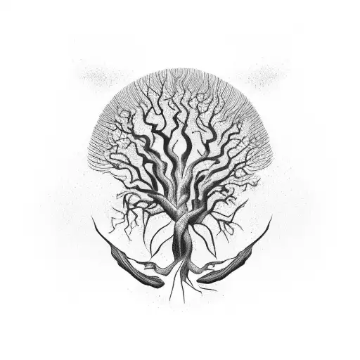 Dead Tree Eith Roots