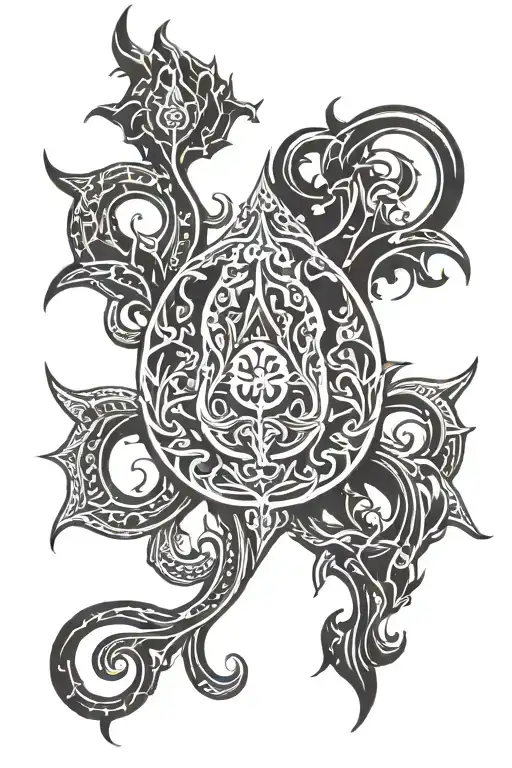 Trishul With Fire And Eys