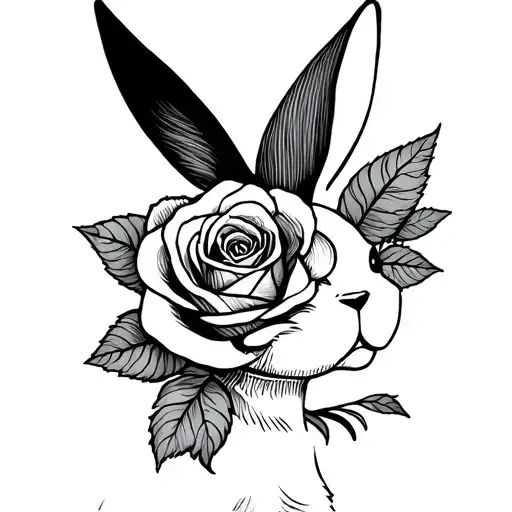 Playboy Bunny With Rose