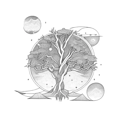 Willow Tree With Hanginv Star From Its Branch