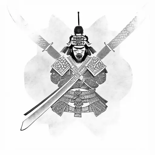 Samurai Sword With Signs Of Bushido Codex