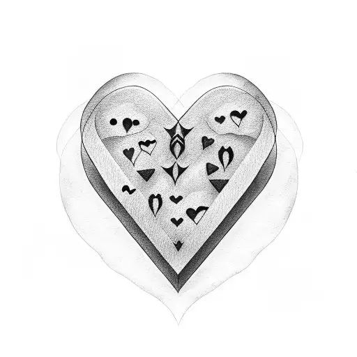 Goth Letters Around A Heart