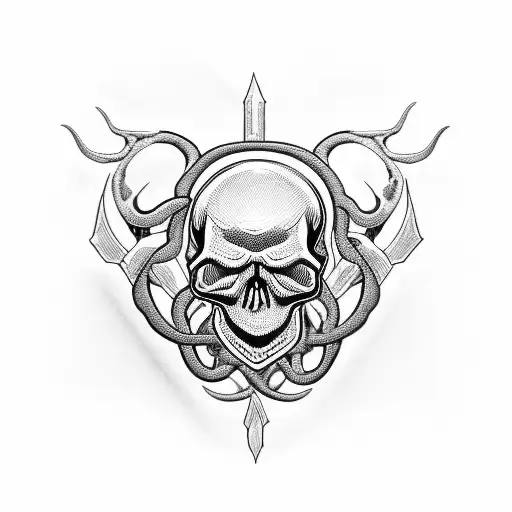 Motorcycle Club Skull Snake
