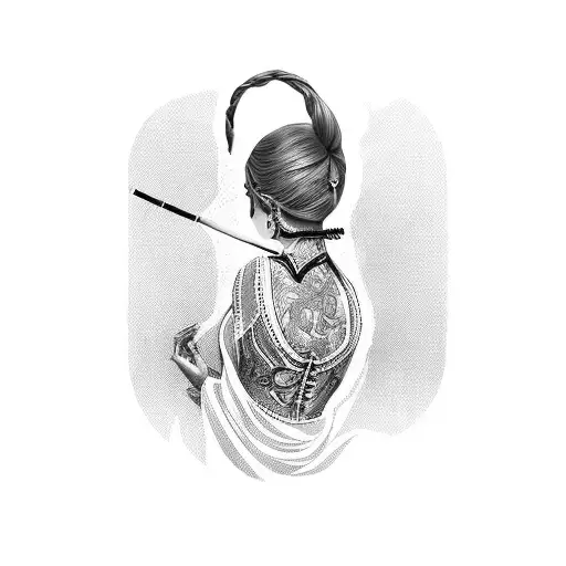 Lady Dimitrescu From Resident Evil Village Holding A Cigarette Holder