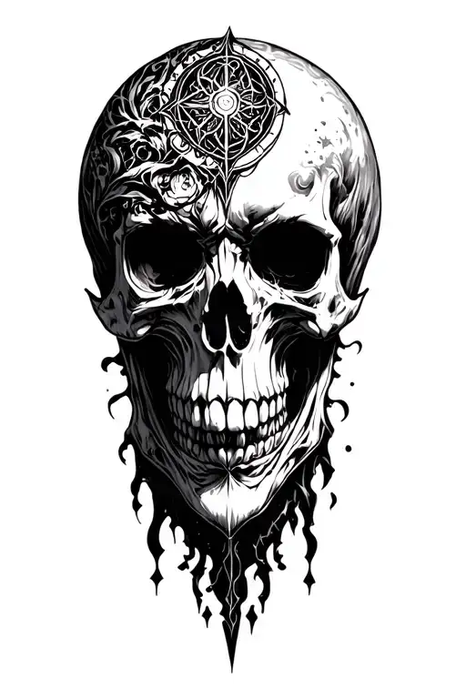 Occultism Symbologies Demonic Full Black Creapy No Skull