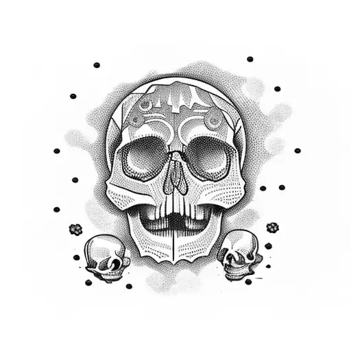 Skull With A Lake In The Background