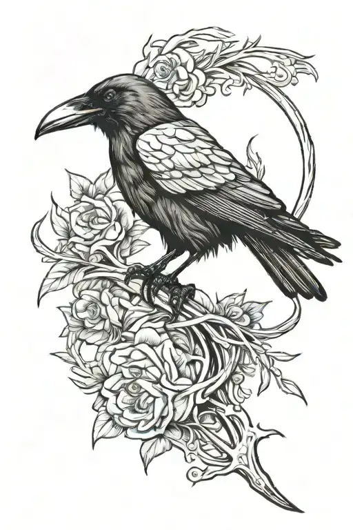 Crow On A Sickle