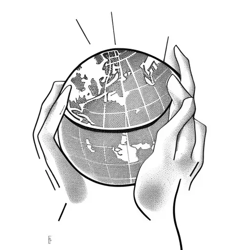 A Hand Attached To A Globe By Strings