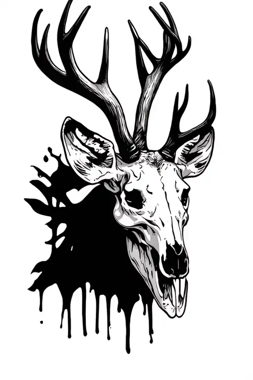 Deer Skull With Antlers