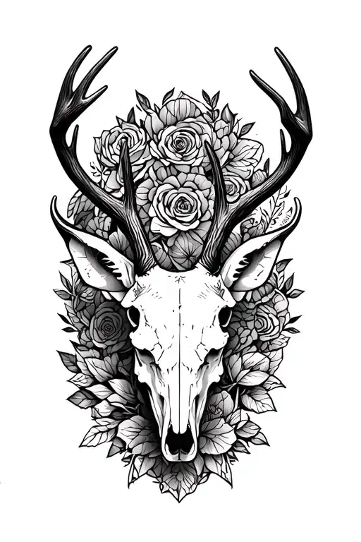 Deer Skull With Antlers