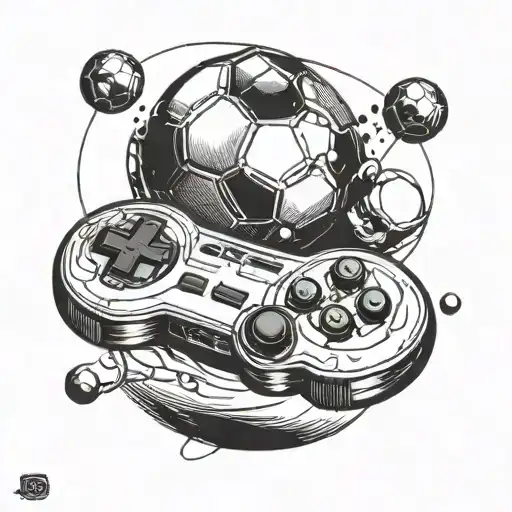 A Soccer Ball Morphing Into A Video Game Controller