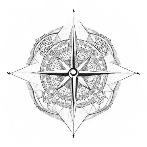 Mountains And Compass