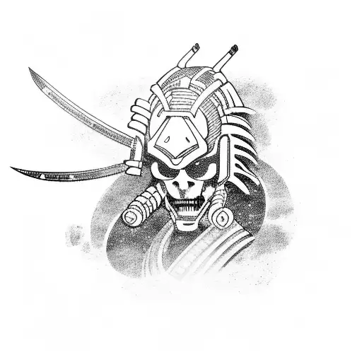 A Futuristic Samurai Warrior Driving A Sleek Alien Spaceship