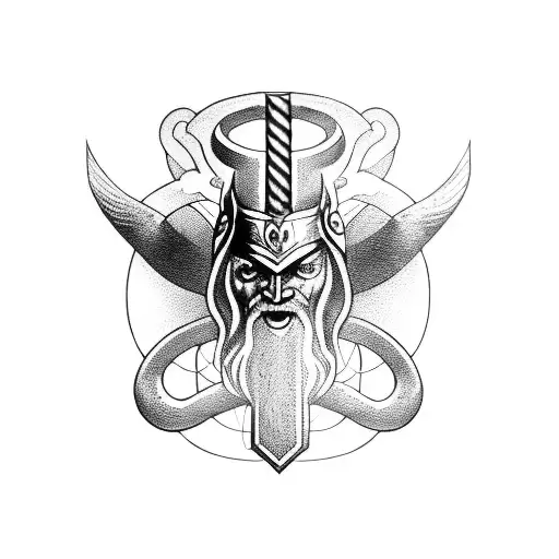 God Odin Yggdrasil Mjolnir