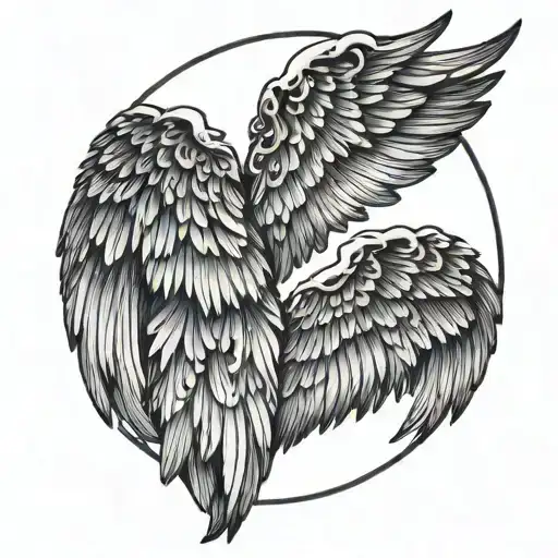 Some Angel Wings With A 10 In Between