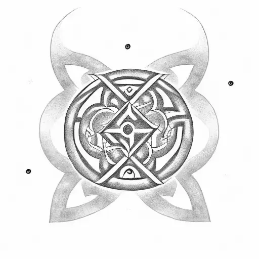 Design A Geometric Tattoo Incorporating The Adrinkra Symbol Owo Foro Adobe And The Ani Bere