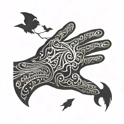 Dark Silhouette Of A Man Holding