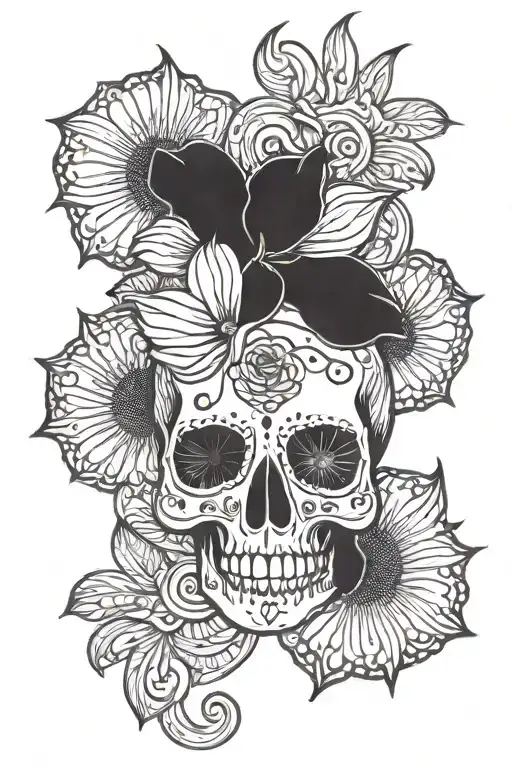 Goth Flower With Face