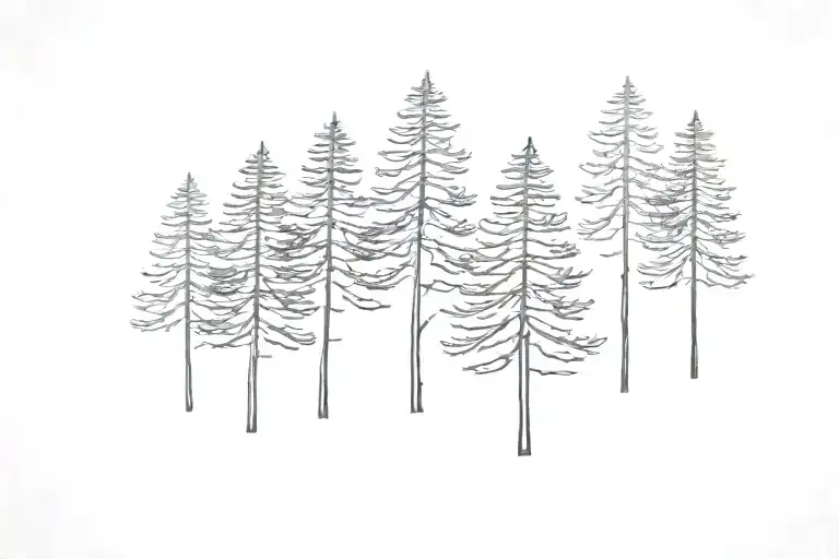 Simple Pine Trees No Background