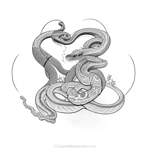 Lilith With Snake And Flowers