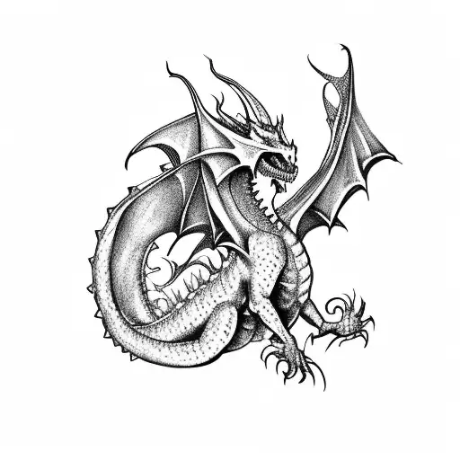 Knight Riding A Dragon