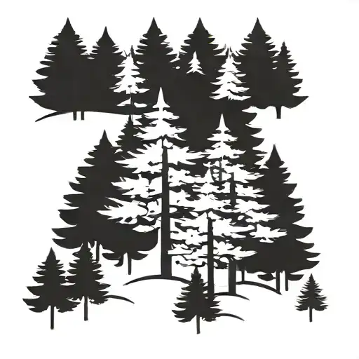 Simple Pine Trees No Background