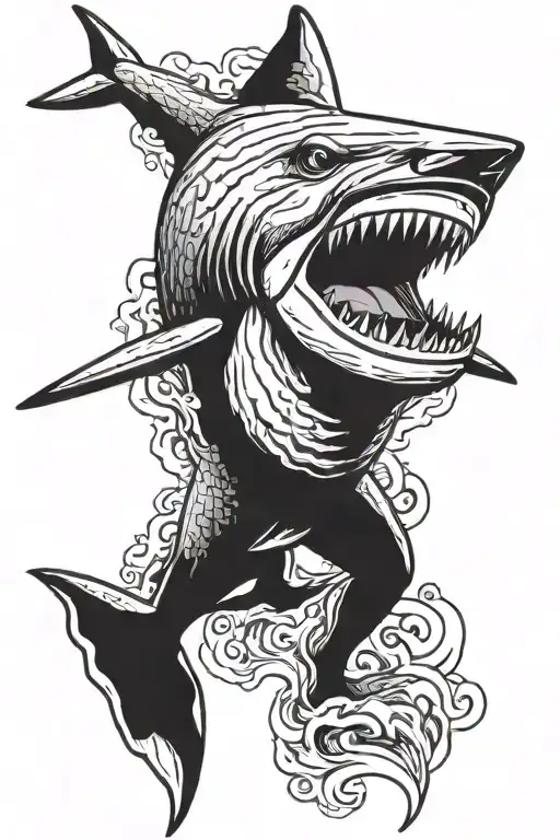 Shark With Two Fingers On The Head Like Ferran Torres' Celebration In English