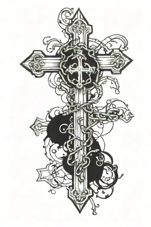 Cross With A Broken Chain Transforming
