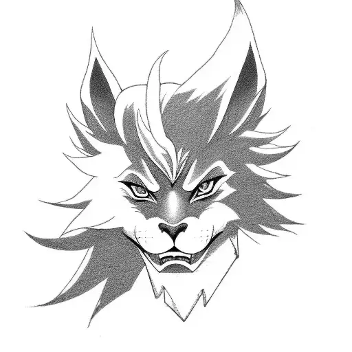 Kurama From Naruto In Black Work Realistic For The Internal Part Of Arm