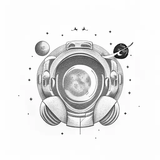 A Astronaut Who Is Juggling With 3 Planets