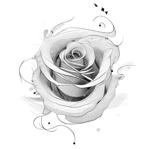 A Dancer Gracefully Moving With Flowing Rose Petals