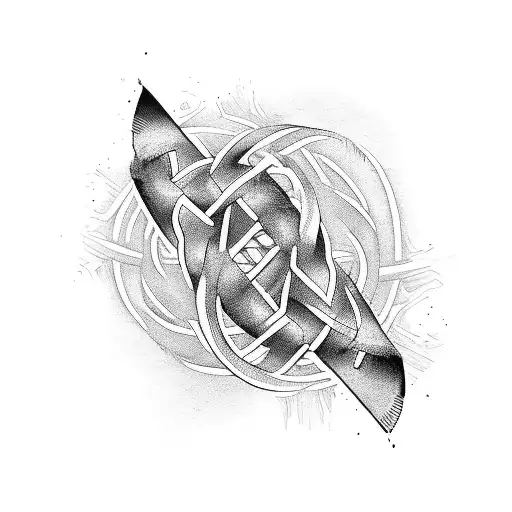 Dna String With Signs Of Bushido Codex