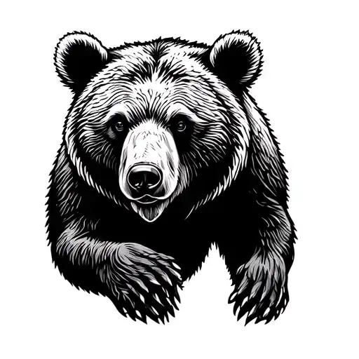 Woodcut Bear