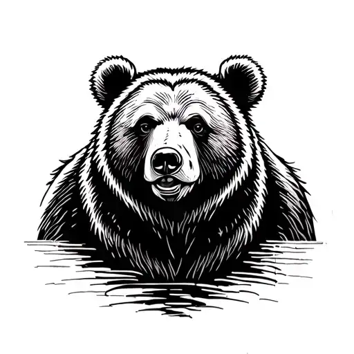 Woodcut Bear