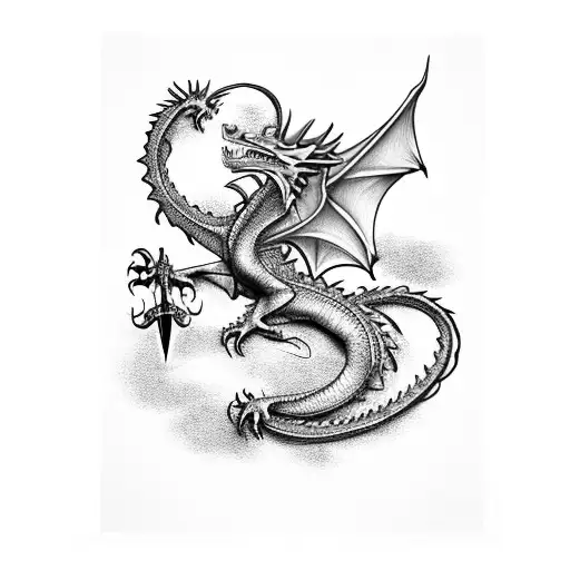 Dragon On Arm Game Of Thrones Style