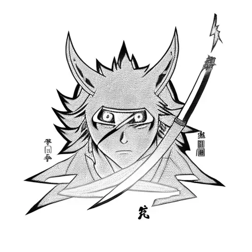 Sasuke Wielding A Lightning-infused Katana