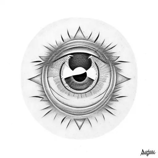 An Abstract Design Of Sasuke's Sharingan Eye
